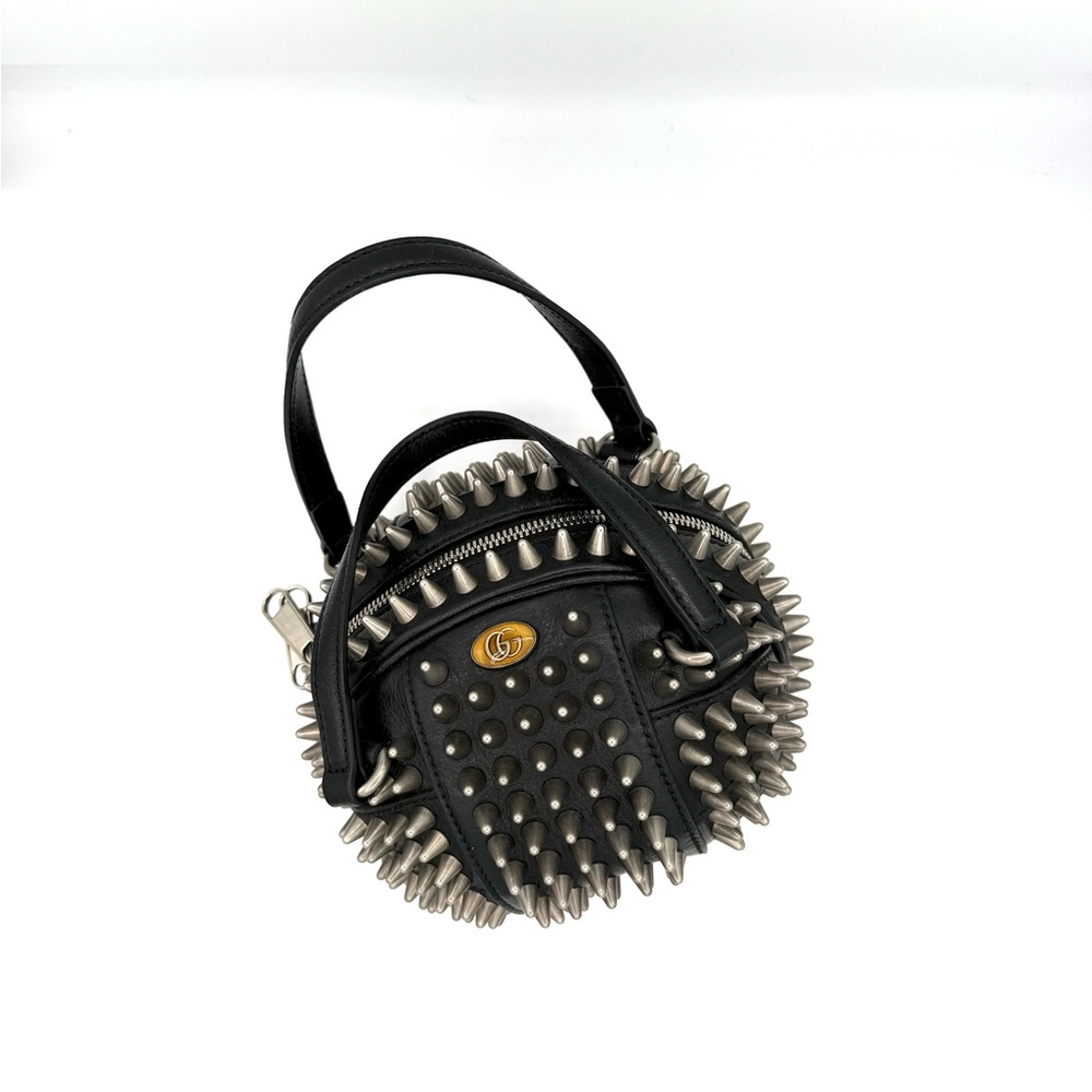 Gucci Black Tifosa Mini Spiked Basketball Bag